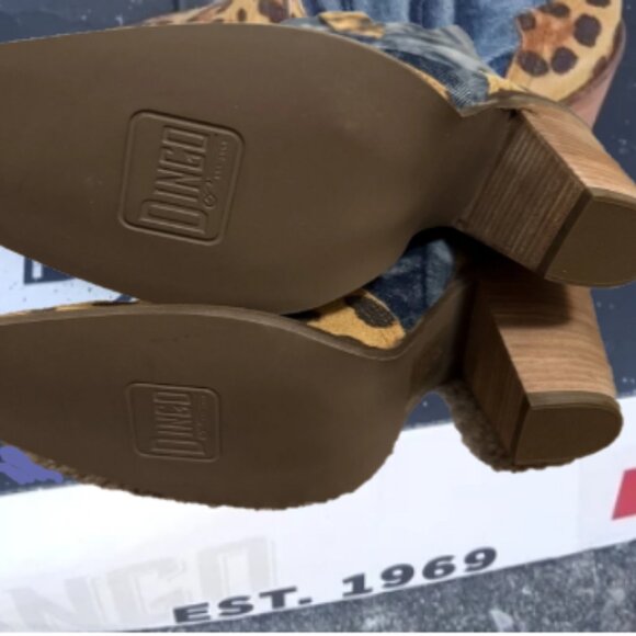 Dingo Tipsy Leopard  Leather Western Women's Boot 7.5 🆕⌚📦🏃💨🚚 - Picture 9 of 16